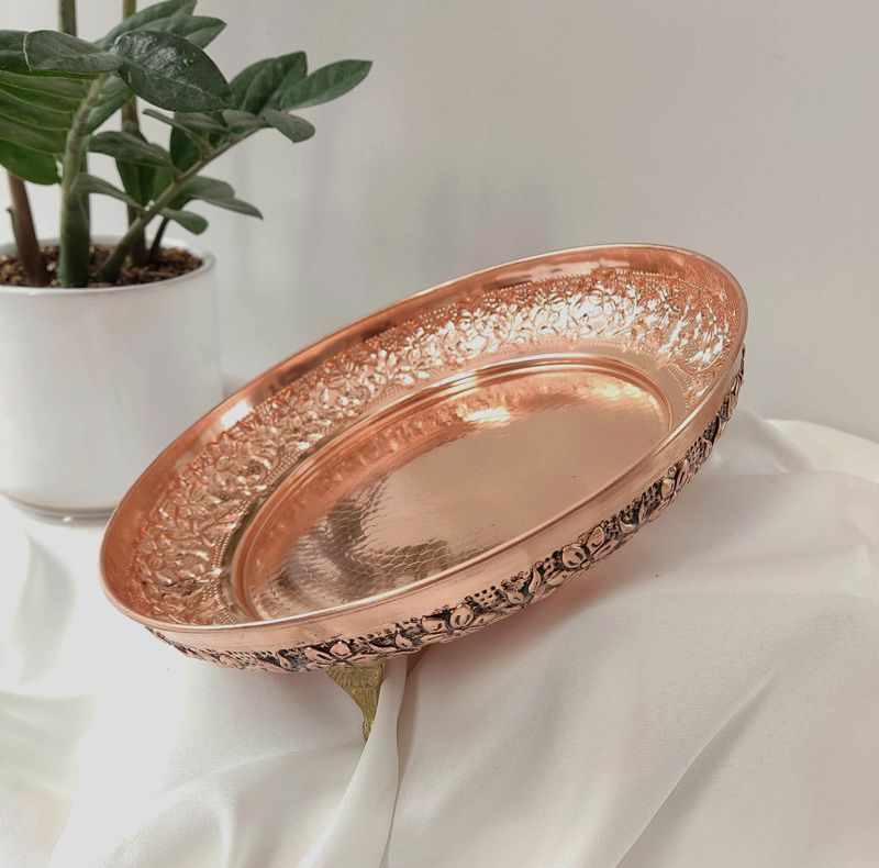 شیرینی خوری مسی مدل اطلس کد ZH434.2