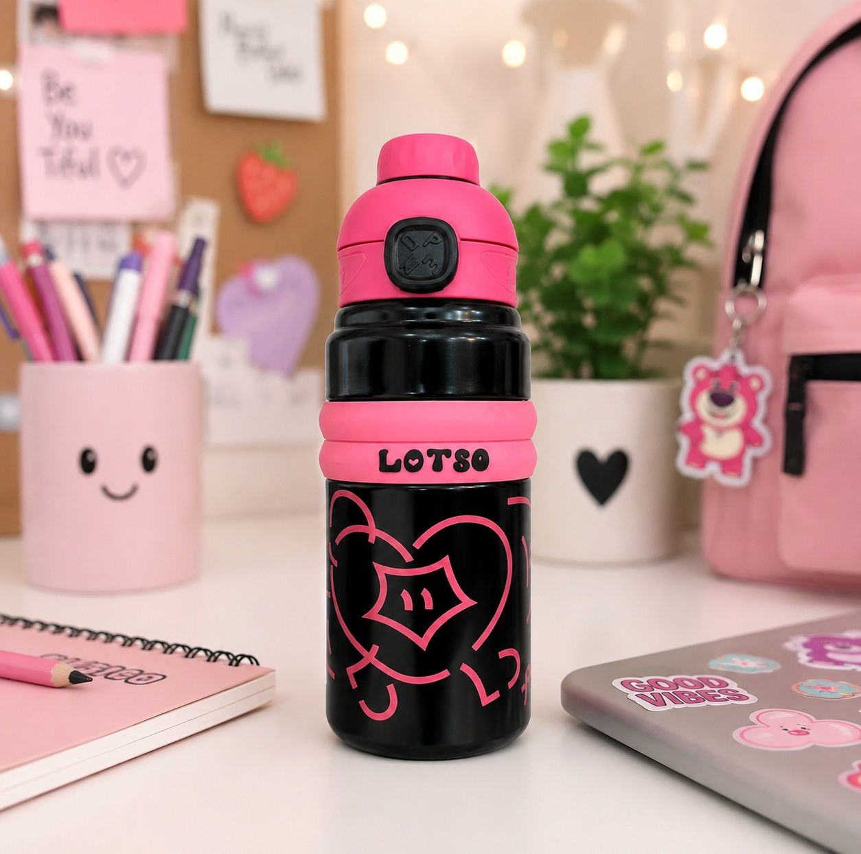 قمقمه کودک مدل دوحالته LOTSO گنجایش 0.60 لیتر