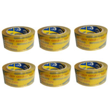 چسب نواری مدل GOLDAN TAPE بیصدا عرض 5 سانتیمتر مجموعه 6 عددی