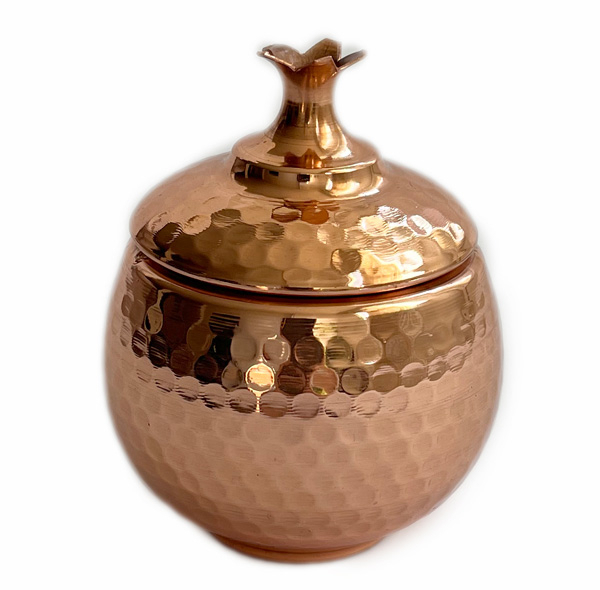 قندان مسی مدل انار یاقوت کد ZH350.1