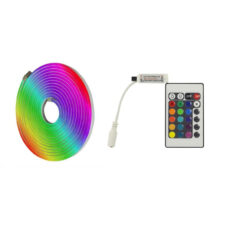 ریسه نئون فلکسی مدل RGB کد 12v طول 2 متر به همراه ریموت و درایور
