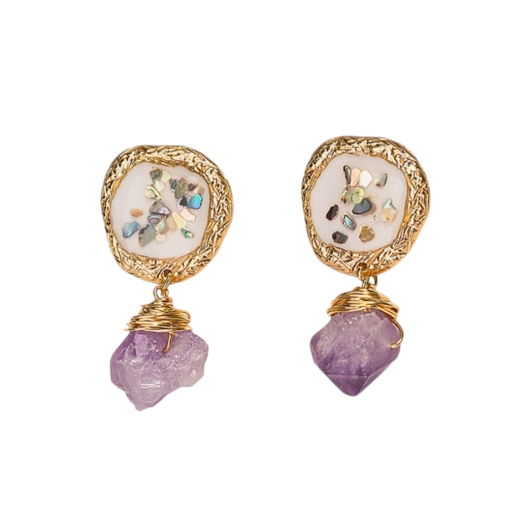 گوشواره زنانه مدل Raw Stone