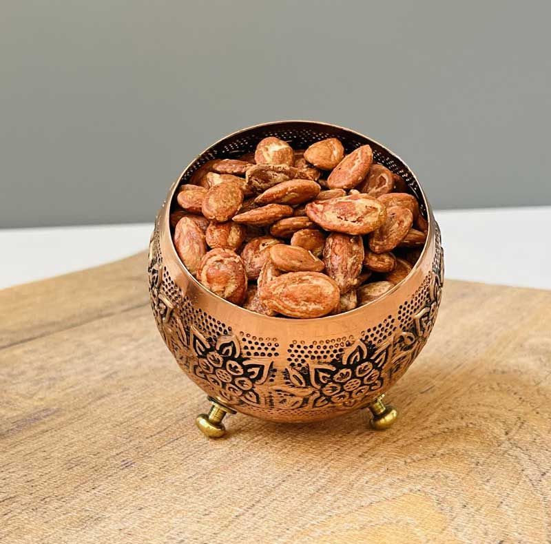 کاسه مسی مدل گوی سه پایه کد ZH245.6