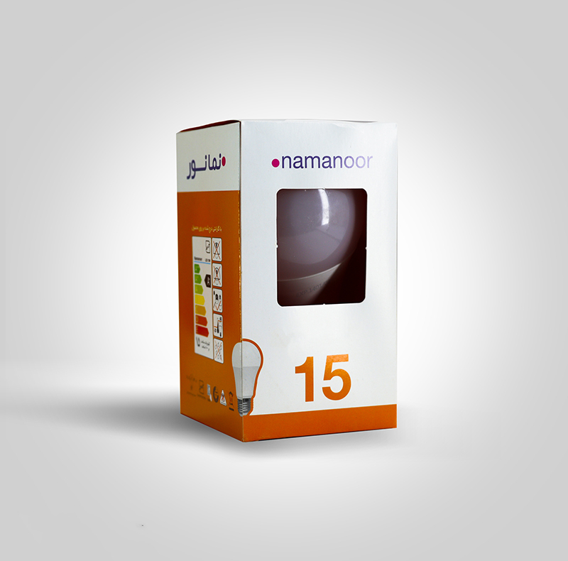 لامپ 15 وات مهتابی نمانور مدل LED پایه E27 بسته 5 عددی