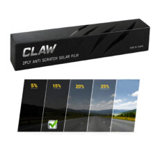 برچسب دودی شیشه خودرو کلاو مدل ضد خش 15 درصد آنتی یووی یک لایه کد claw-tat-15-1 رول 4 متری