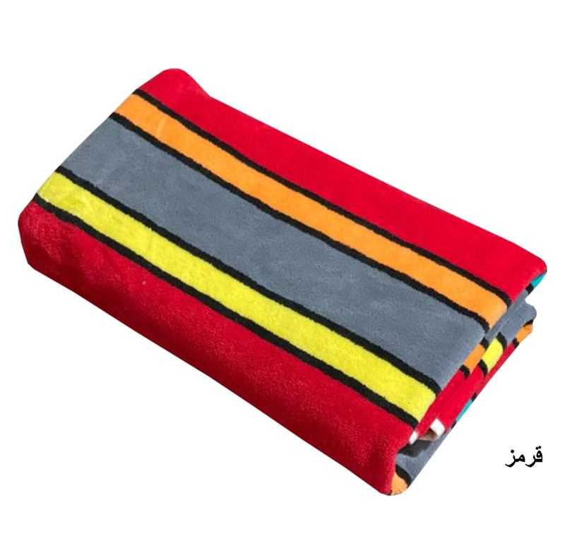حوله حمام ماندگار طرح راه راه سایز 70x130 سانتی متر