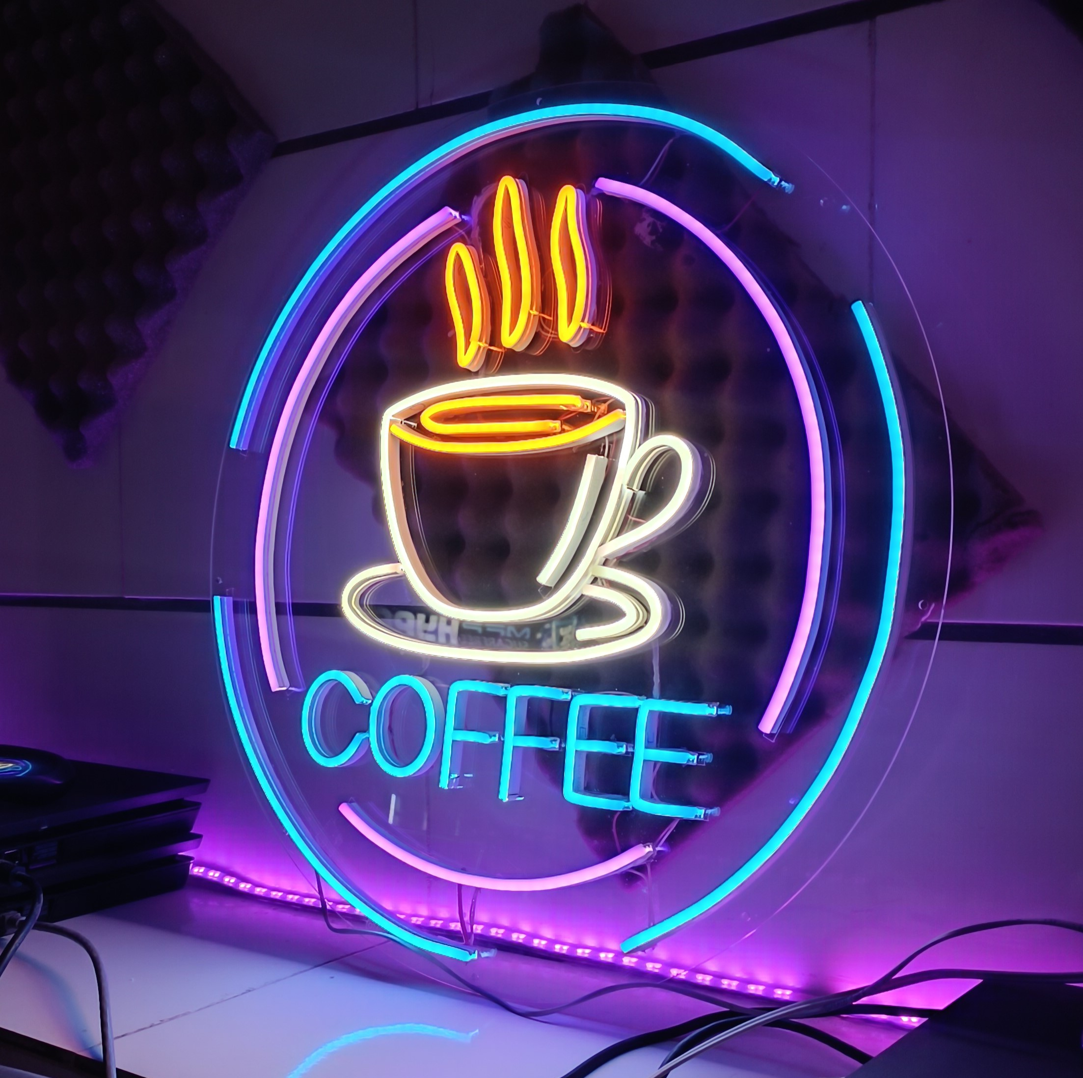 چراغ نئونی طرح coffee کد CO2025