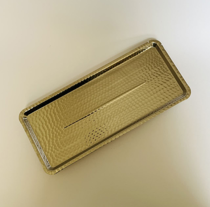 رولت خوری مسی مدل مستطیلی پایه دار کد ZH424.2