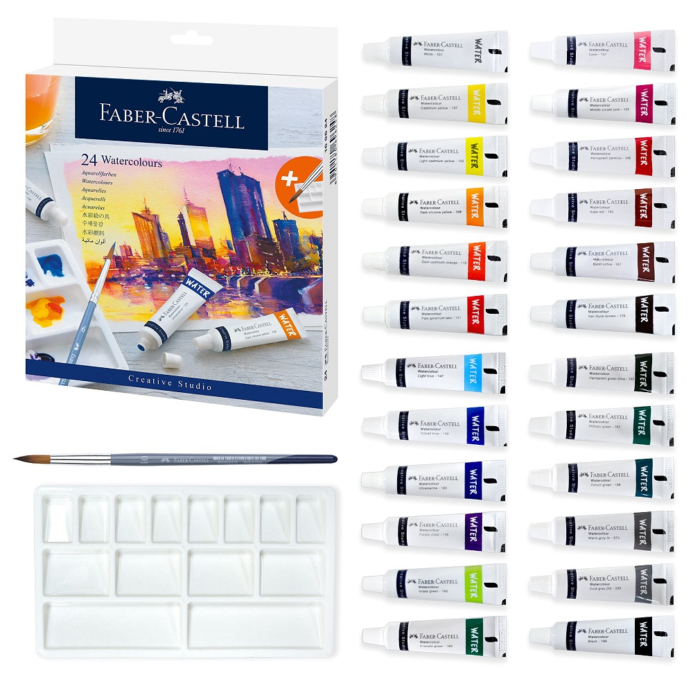 آبرنگ 24 رنگ فابر کاستل مدل CREATIVE STUDIO