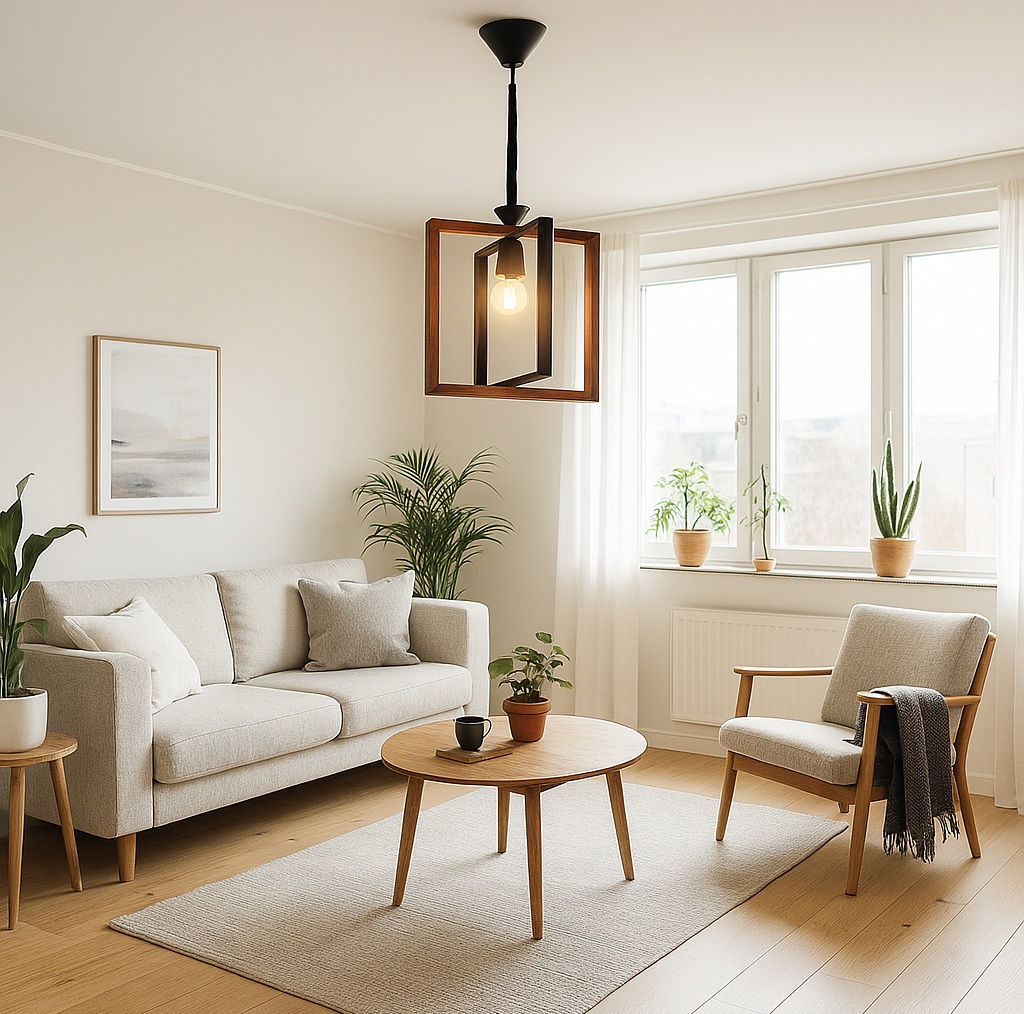 چراغ آویز تک شعله شاهان تک مدل WOOD 5