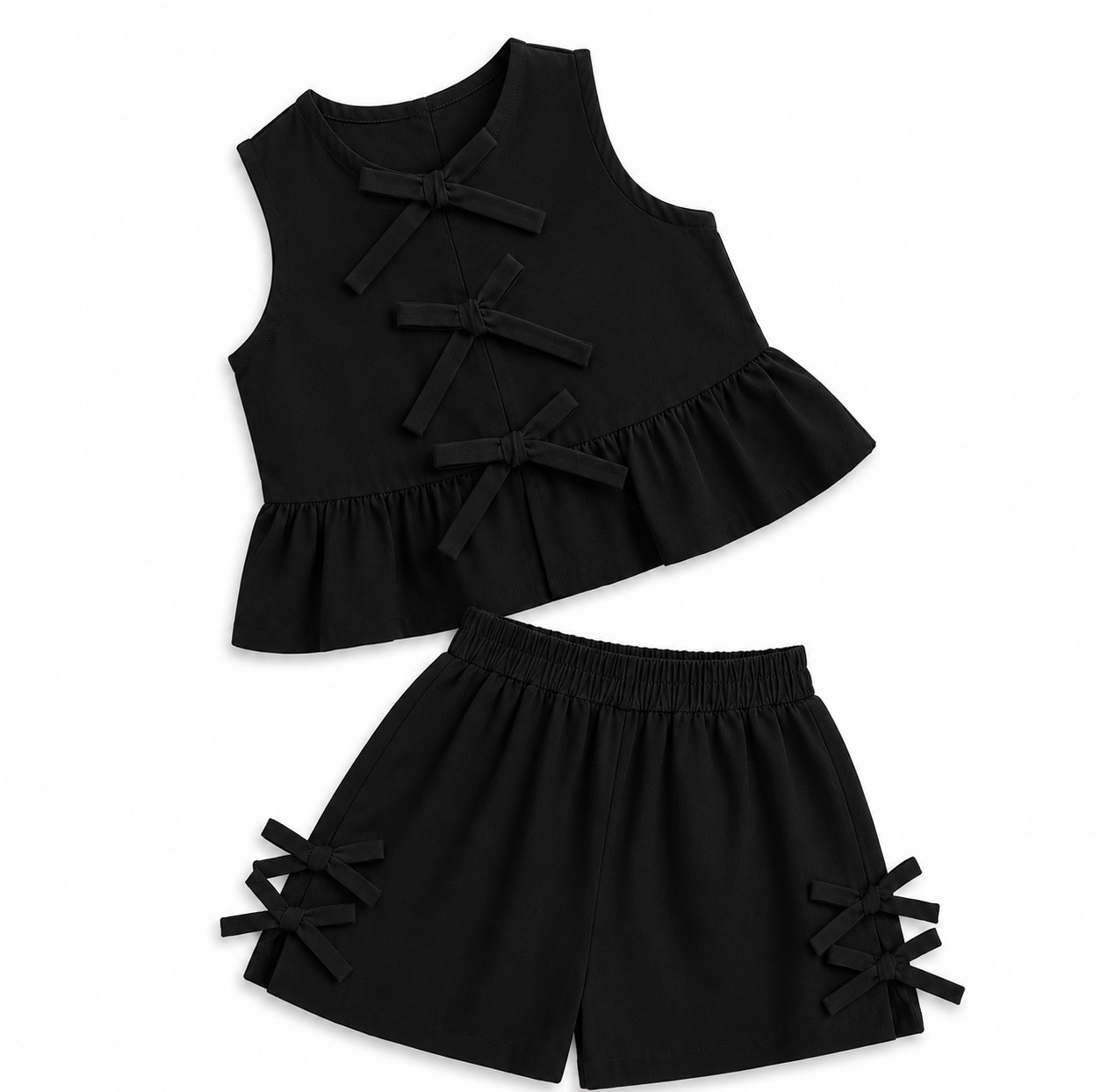 تاپ و شلوارک دخترانه ژاکید مدل نرگس
