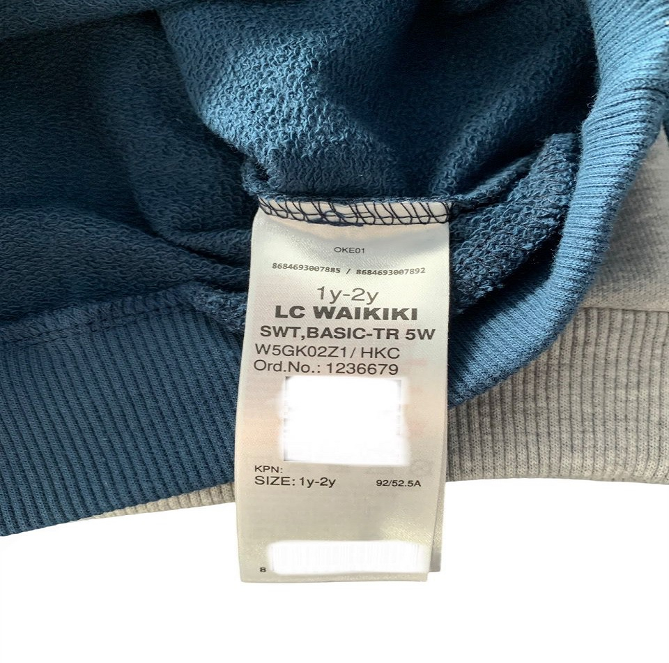 سویشرت پسرانه ال سی وایکیکی مدل W5GK02Z1 بسته 2 عددی