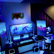 چراغ نئونی مدل i love u