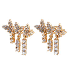 گوشواره میخی زنانه ژوپینگ مدل پروانه کد AAC1230