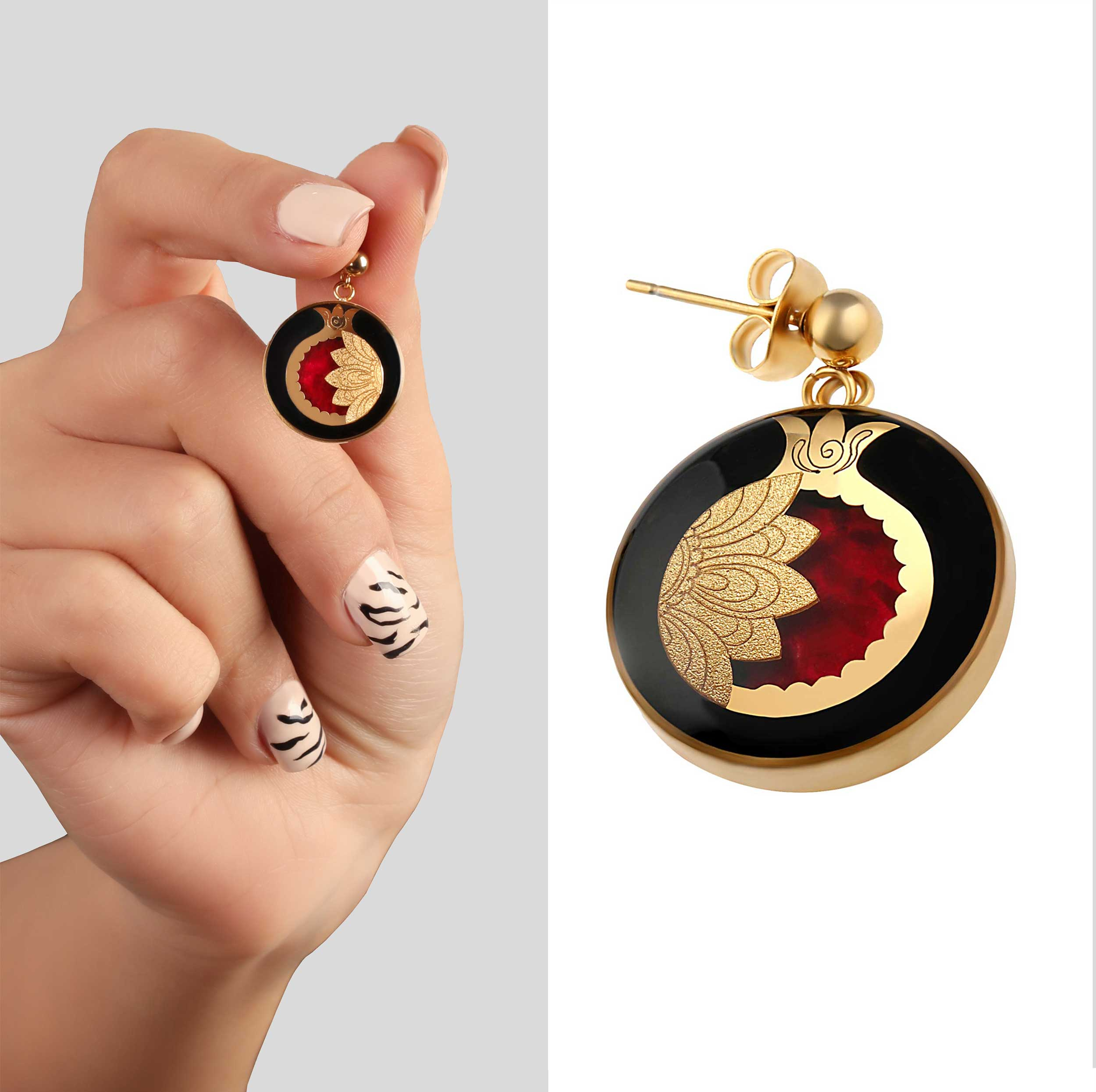 گوشواره زنانه دانژه مدل یلدا کد ZONG1800043
