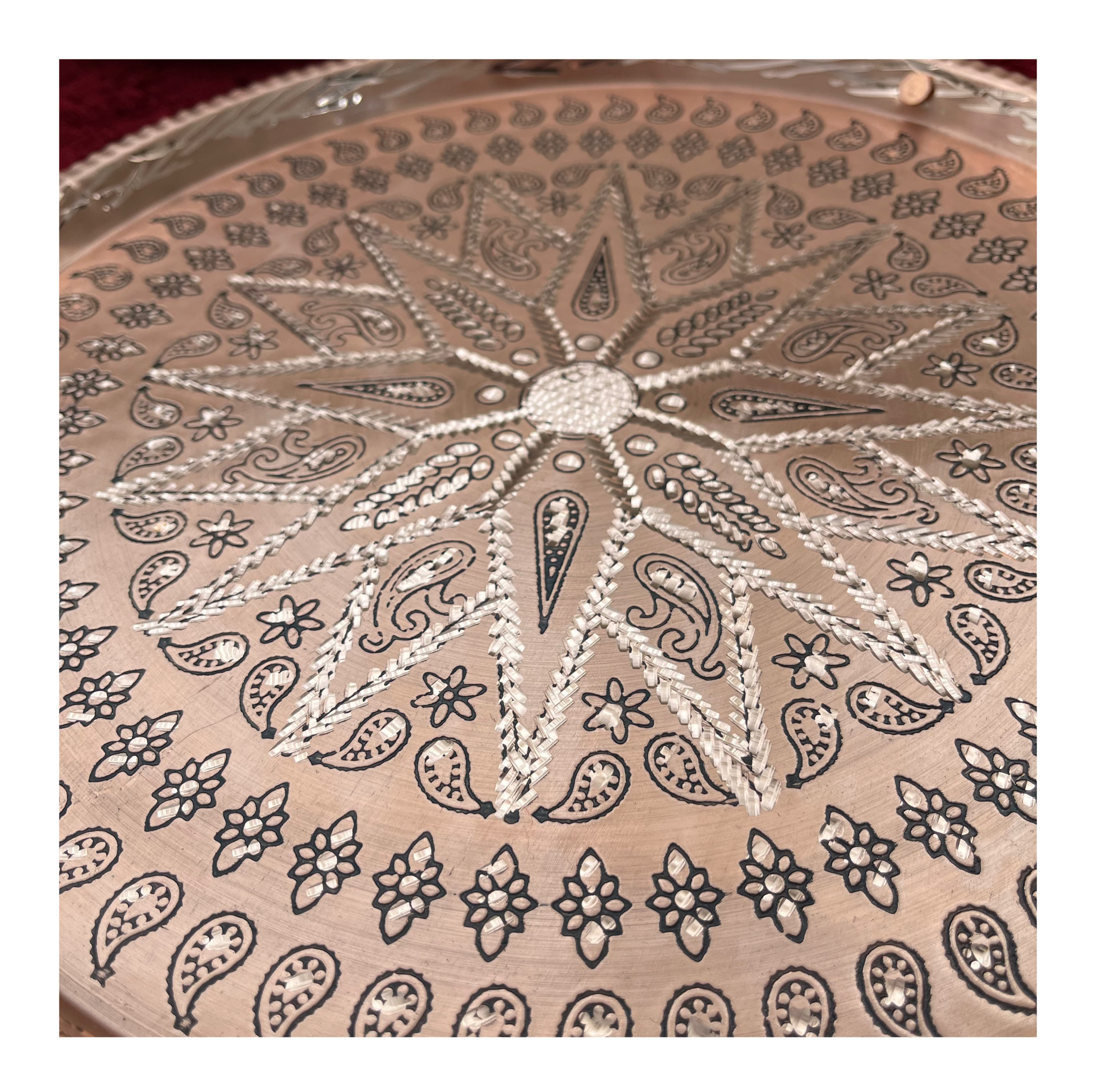 سینی مسی مدل الماس تراش کد31