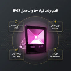لامپ رشد گیاه 50 وات مدل IP65