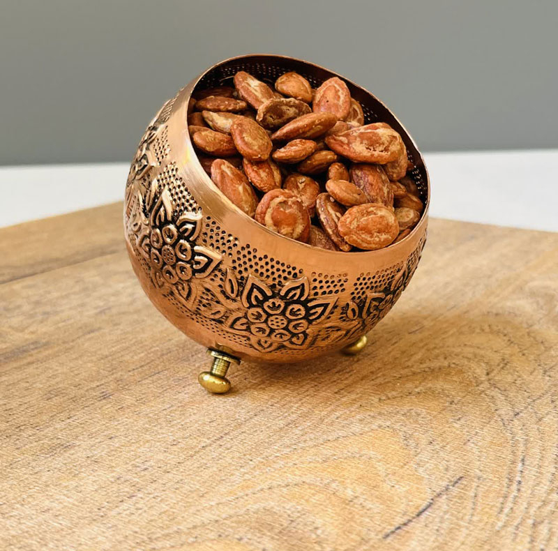 کاسه مسی مدل گوی سه پایه کد ZH245.6