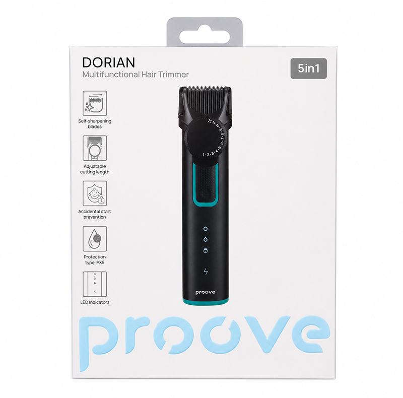 ماشین اصلاح موی سر و صورت و بینی پروو شارژی مدل DORIAN  5 IN 1