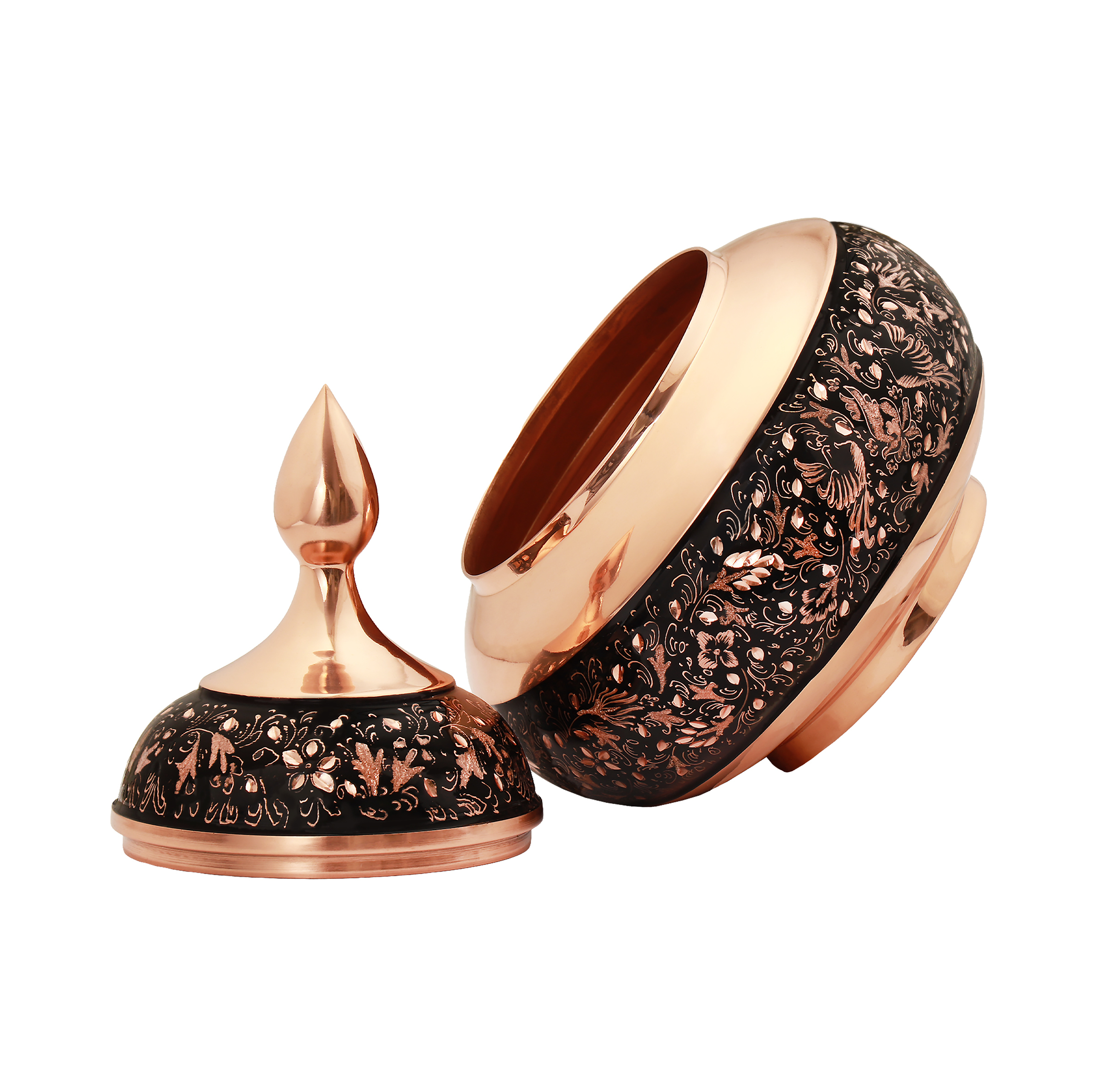 قندان مسی مدل الماس تراش کد 25