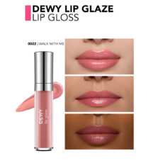لیپ گلاس براق فلورمار مدل Dewy Glaze شماره 22 رنگ صورتی رز