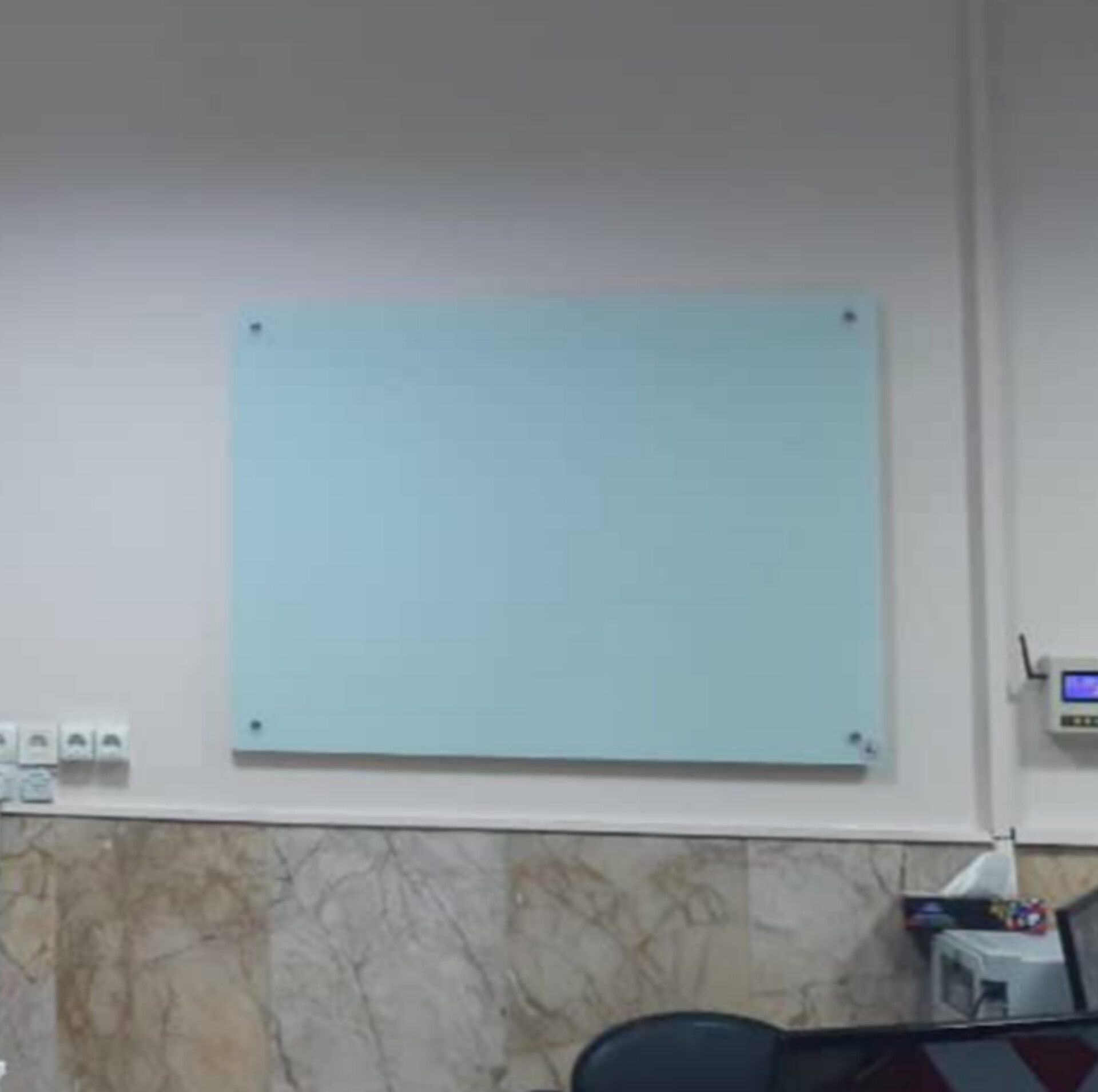 تخته وایت برد شیشه ای الگانت مدل s150 ابعاد 150×90 سانتی متر
