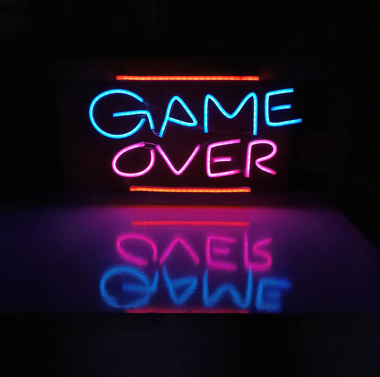 چراغ نئونی طرح Game Over کد 2025