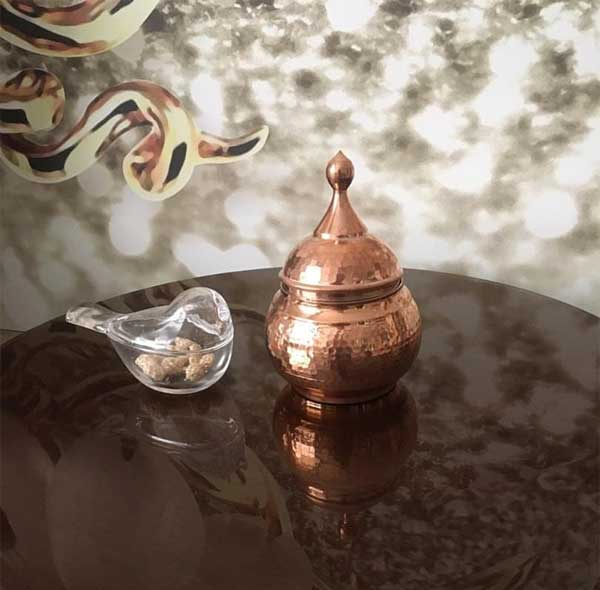 آجیل خوری مسی مدل بدون پایه کد ZH228.3