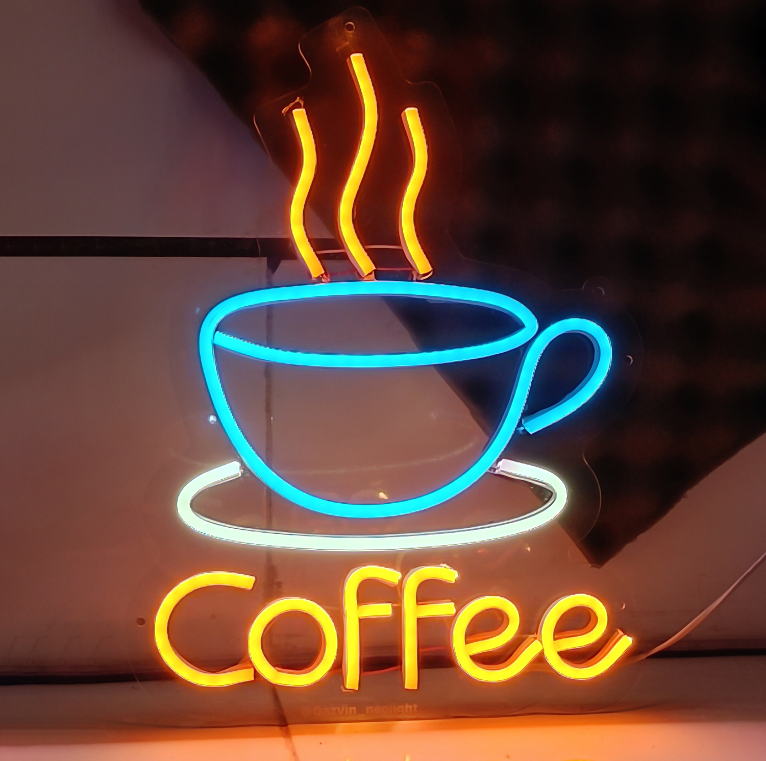 چراغ نئونی طرح coffee کد CO33X24