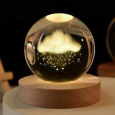 چراغ خواب مدل گوی کریستالی ابر بارون 3D