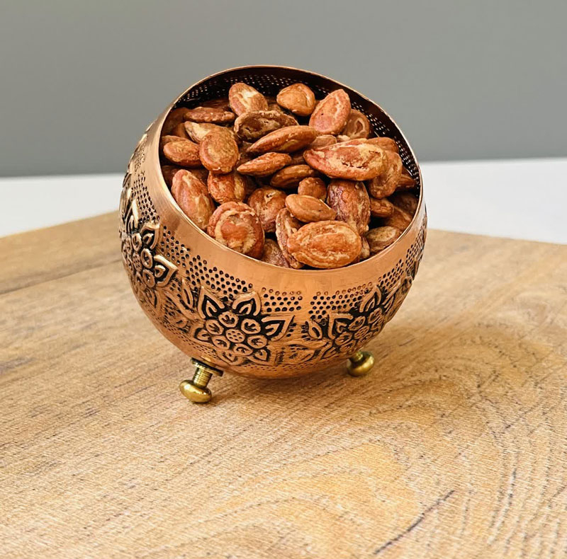 کاسه مسی مدل گوی سه پایه کد ZH245.6