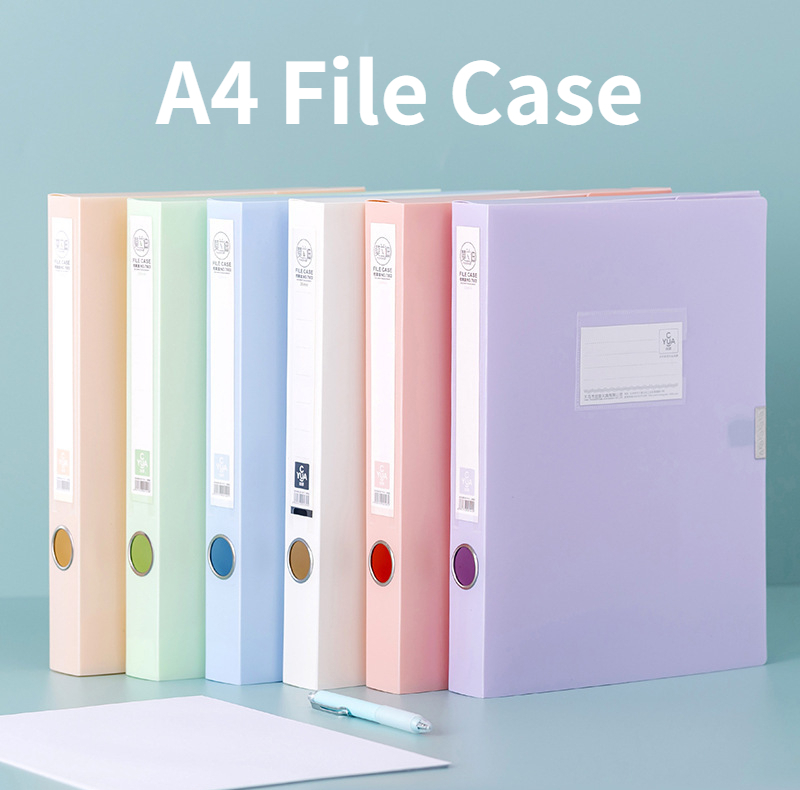 پوشه دکمه‌دار مدل File Case macaron سایز A4