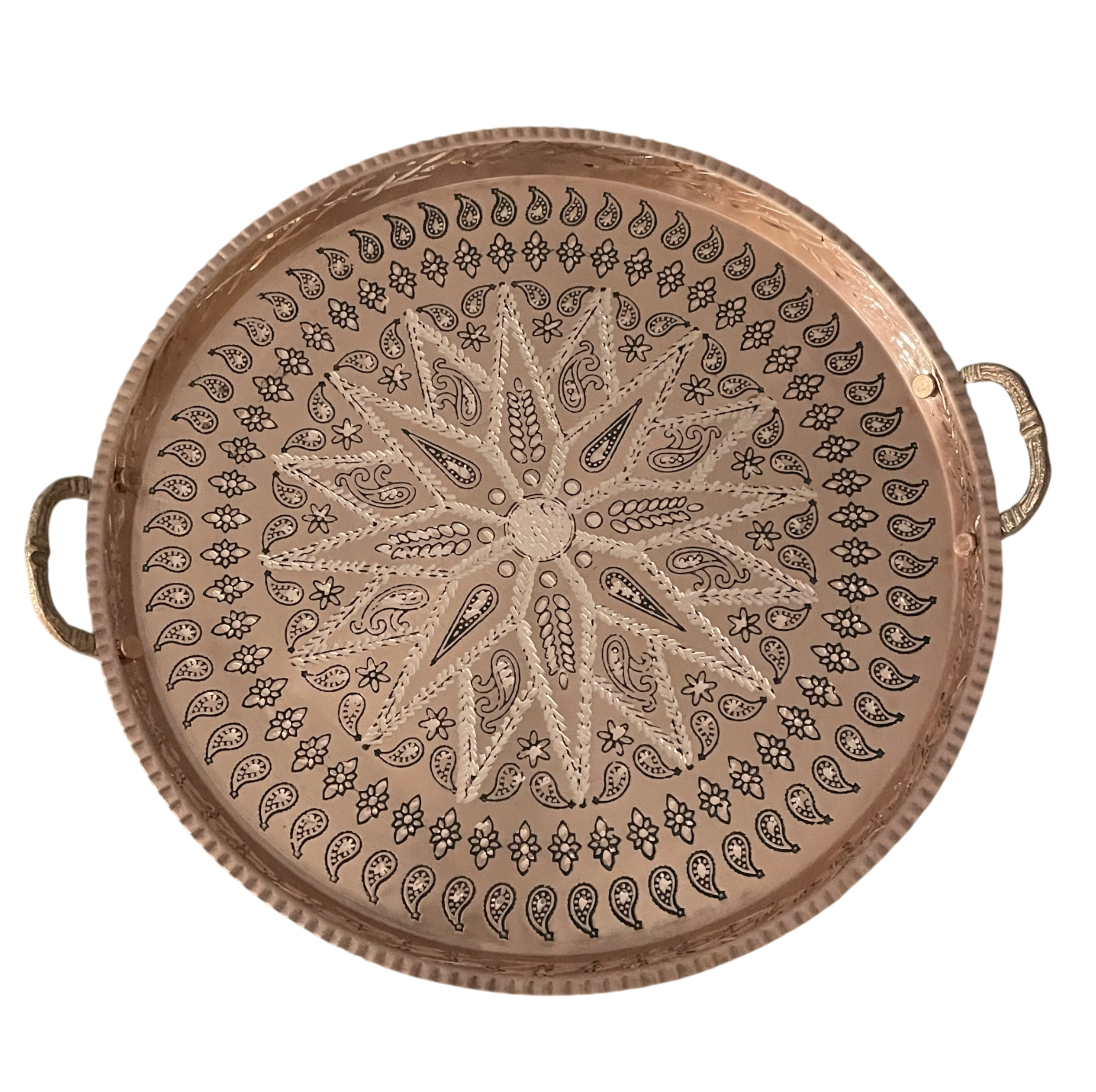 سینی مسی مدل الماس تراش کد31