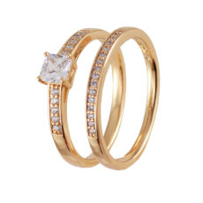 ست حلقه و پشت حلقه زنانه ژوپینگ کد L378 بسته 2 عددی