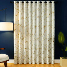 پرده پانچ تیکو دکو مدل مخمل هازان طلاکوب سوپر گلد سایز 280 × 300 سانتی‌متر