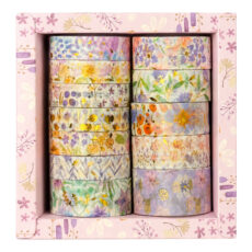 چسب کاغذی مدل Floral عرض 2 سانتی متر بسته 12 عددی