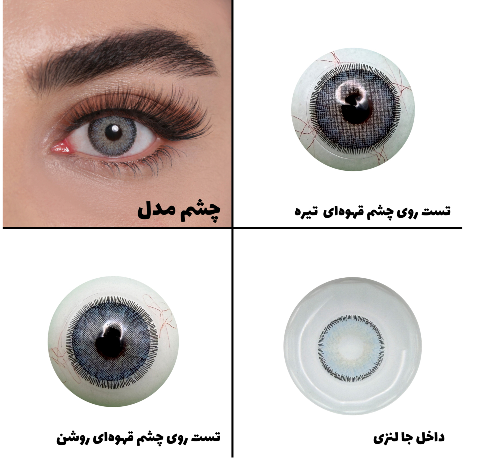 لنز چشم رویال ویژن مدل DREAM کد 28 رنگ آبی طبیعی دوردار