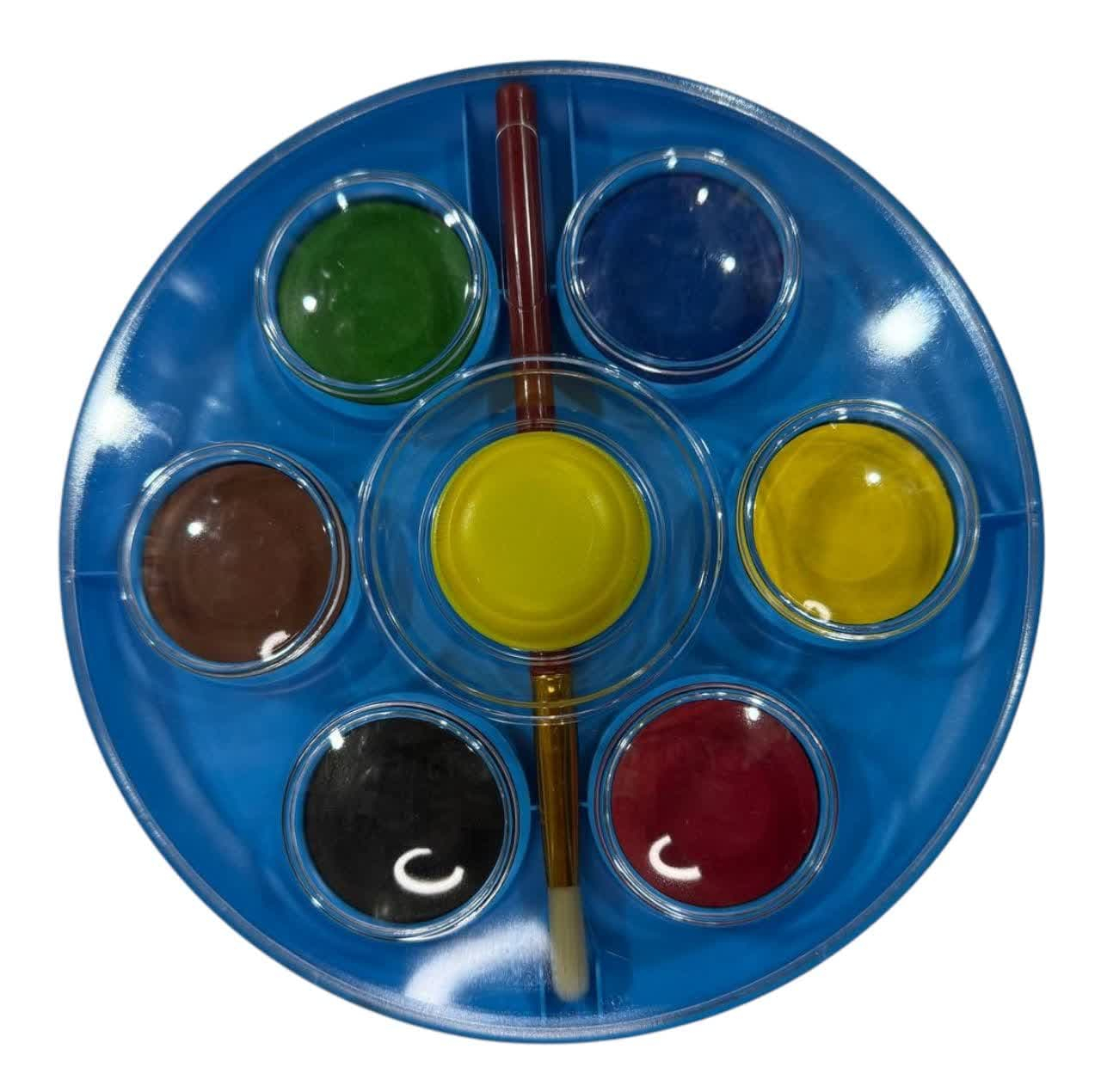 آبرنگ 6 رنگ اسکول فنس مدل s-01 کد 155489 به همراه قلم مو