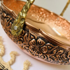 میوه خوری مسی مدل لب چین دسته دار کد ZH319.5