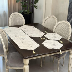 رومیزی 4 تکه مدل مخمل پتینه