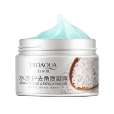 ماسک لایهبردار و روشنکننده صورت و بدن بایو آکوا مدل لایه بردار برنج با حجم 140 میلیلیتر، حاوی آلوئهورا و پروتئین گندم، مناسب پوست مختلط و افزایش شفافیت و لطافت پوست