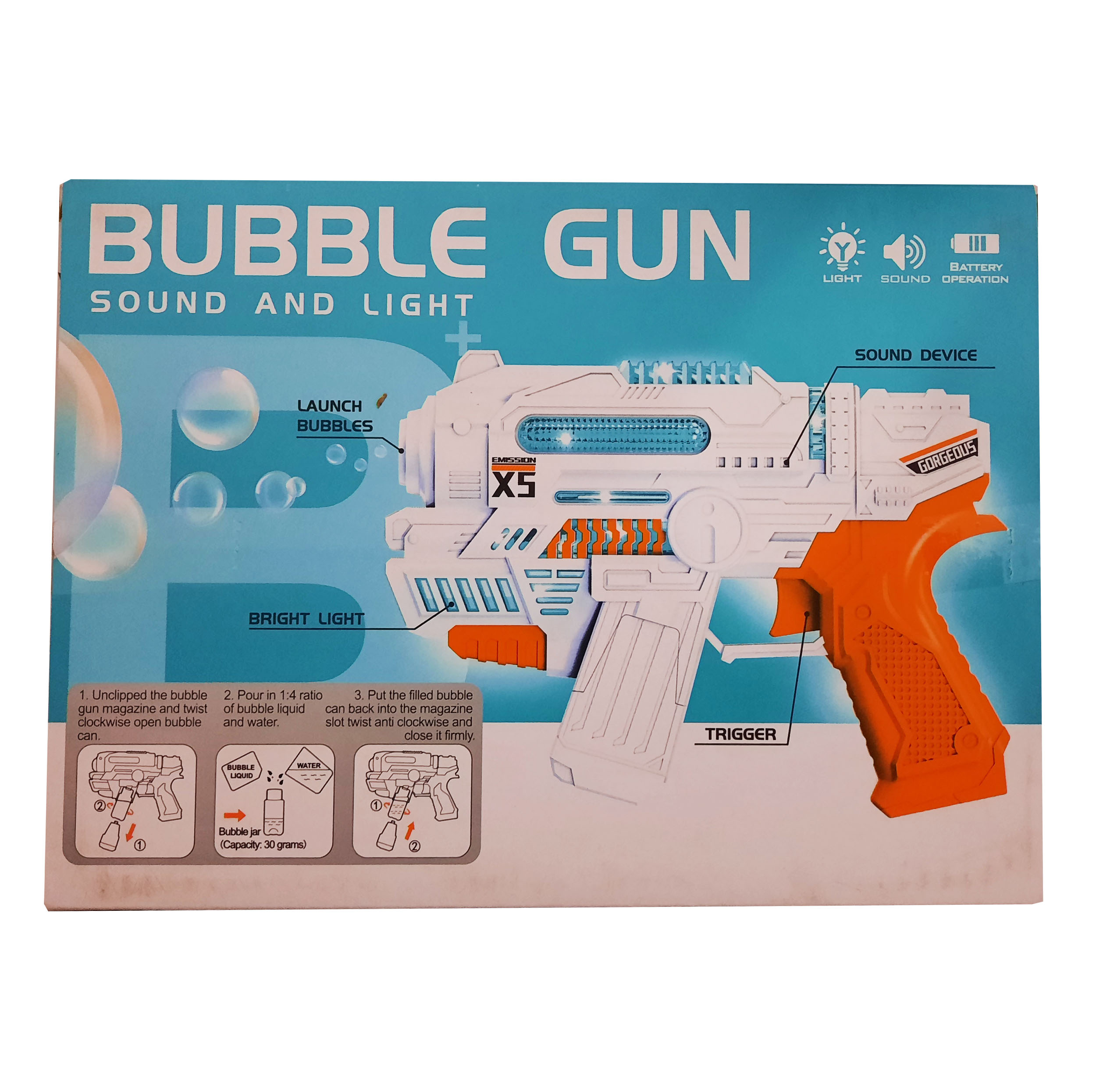 حباب ساز طرح تفنگ مدل BUBBLE GUN کد 63600