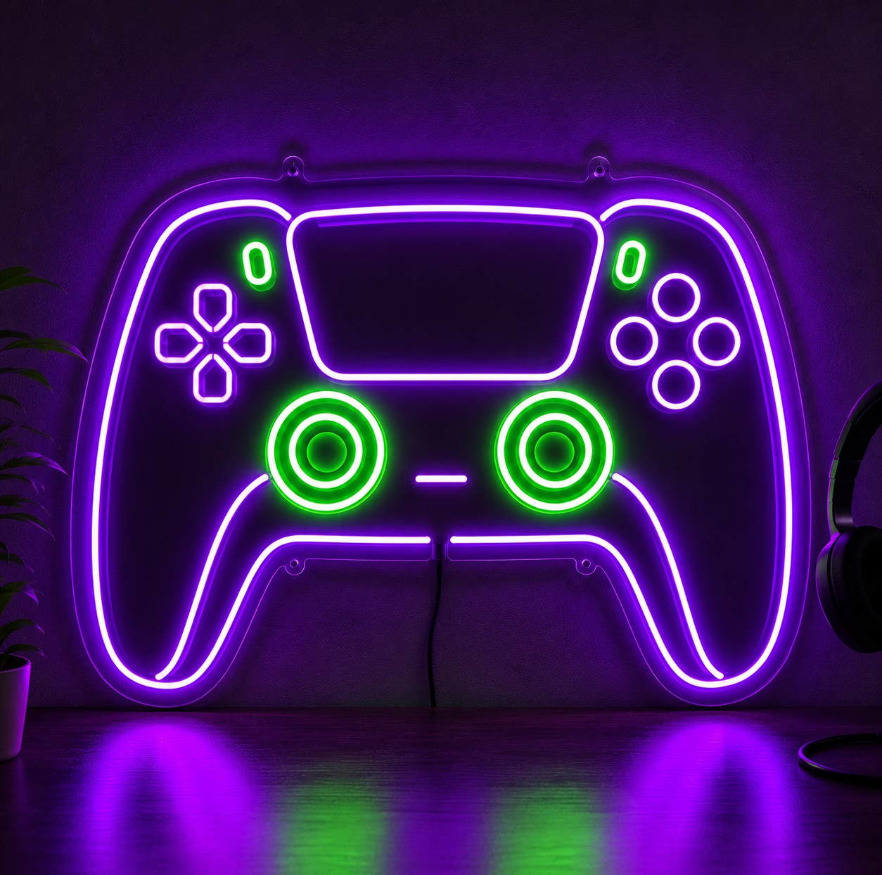تابلو نئون گیمینگ طرح دسته ps5 کد A2
