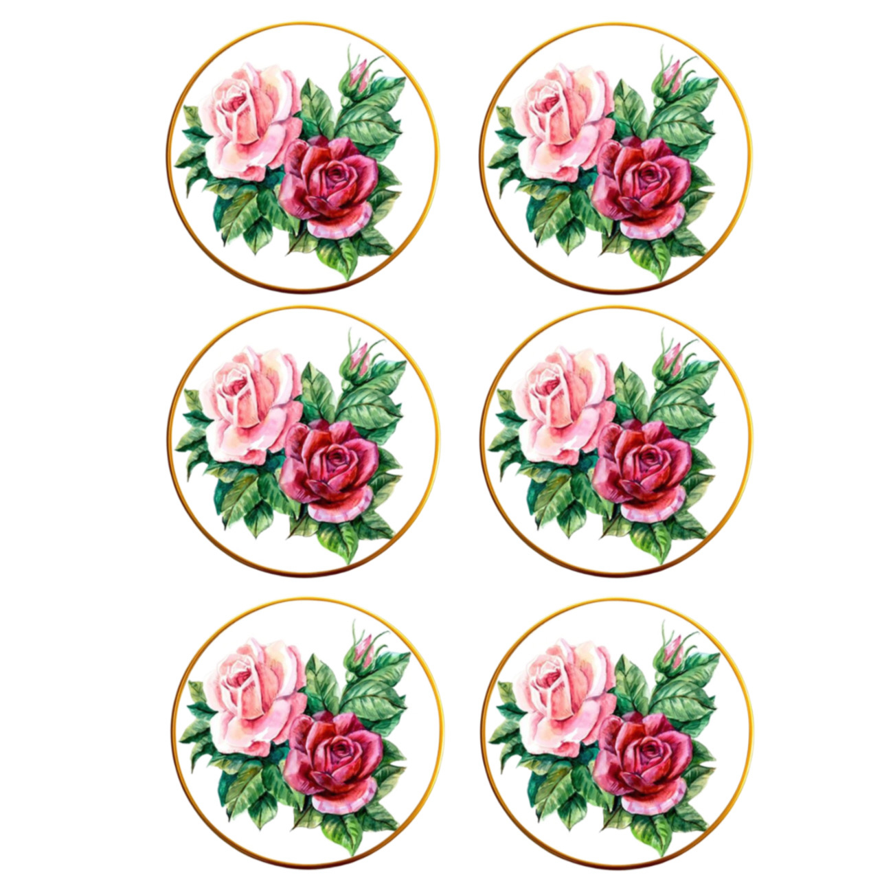 پیش دستی تویگار مدل Rose بسته 6 عددی