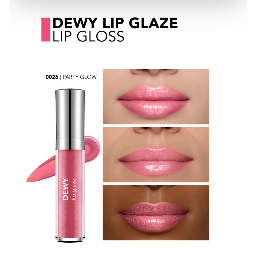 لیپ گلاس براق فلورمار مدل Dewy Glaze شماره 26 رنگ صورتی سرخابی