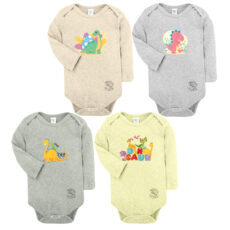 بادی نوزادی نیل کوک مدل Winter Dino مجموعه 4 عددی