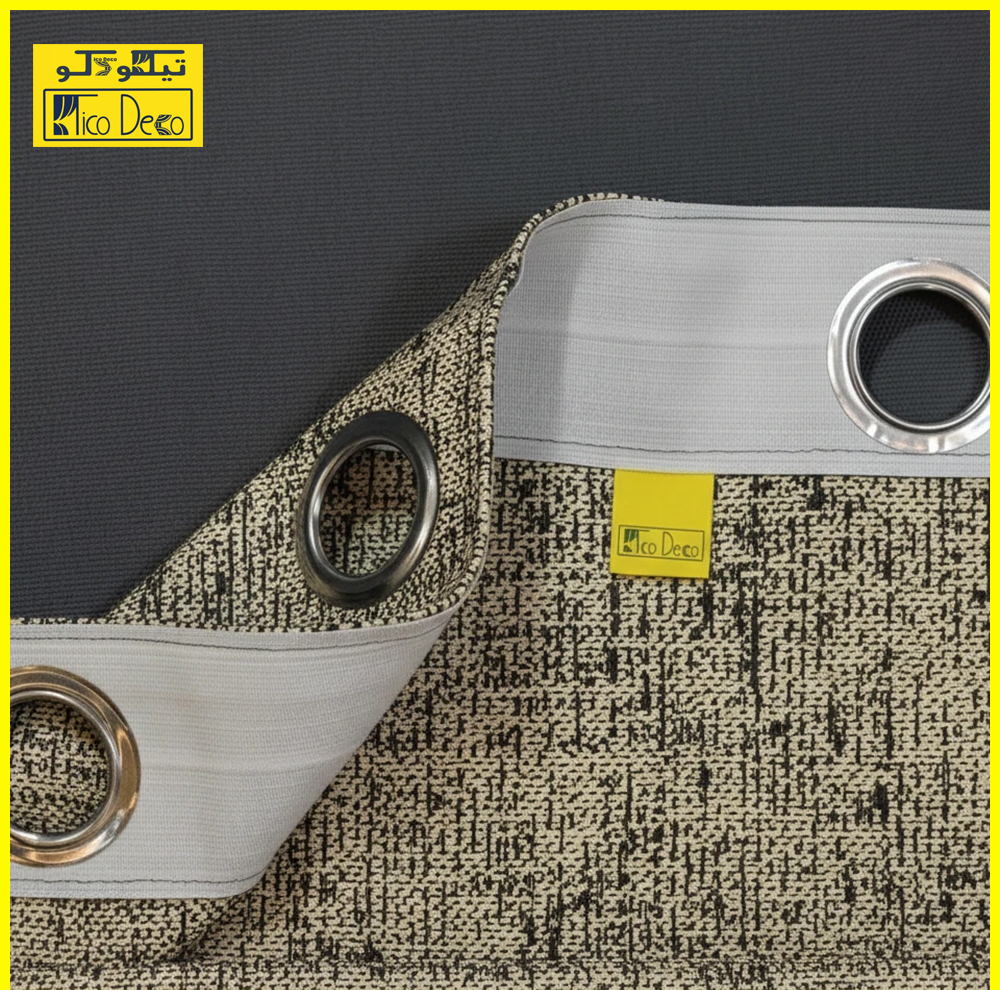پرده پانچ تیکو دکو مدل ابریشم اسلب نویزی سایز 280 × 300 سانتیمتر