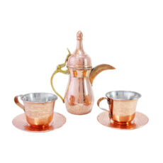 ست 5 تکه دله و فنجان مسی مدل یادگار کد HS59
