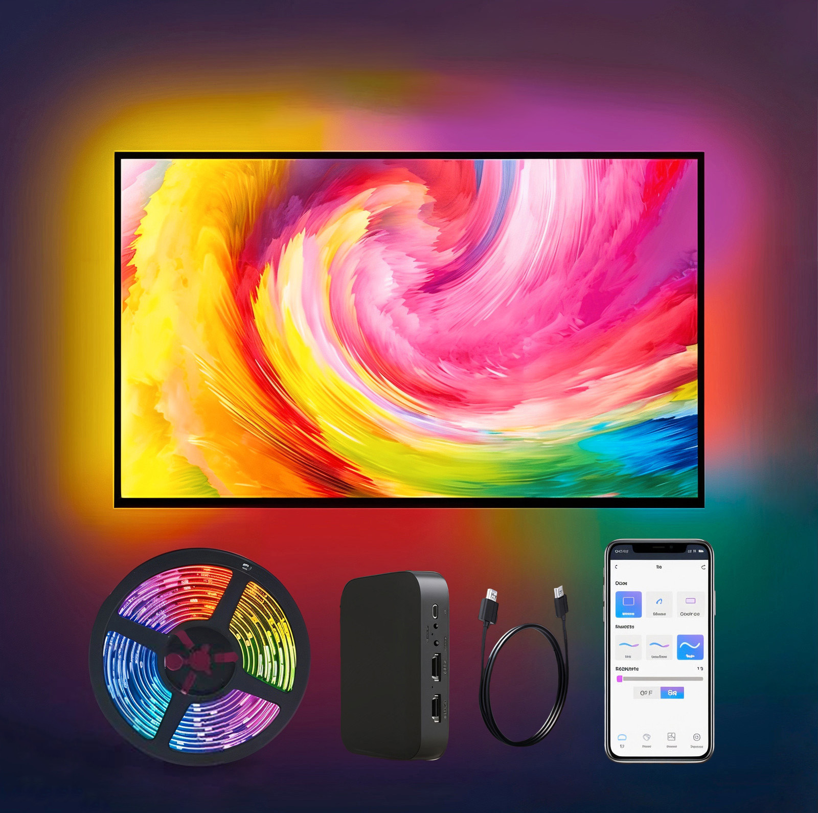 ریسه هوشمند تلویزیون مدل TV sync box مجموعه ۴ عددی
