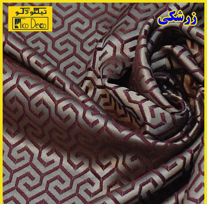 پرده پانچ تیکو دکو مدل ساتن ژاکارت طرحدار ابریشم بافت دار سایز 280x300 سانتیمتر